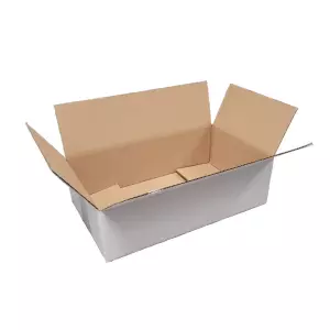 Faltkarton 600 x 400 x 140 / 1-wellig / weiß