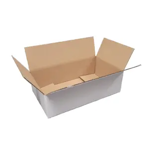 Faltkarton 350 x 200 x 100 / 1-wellig / weiß